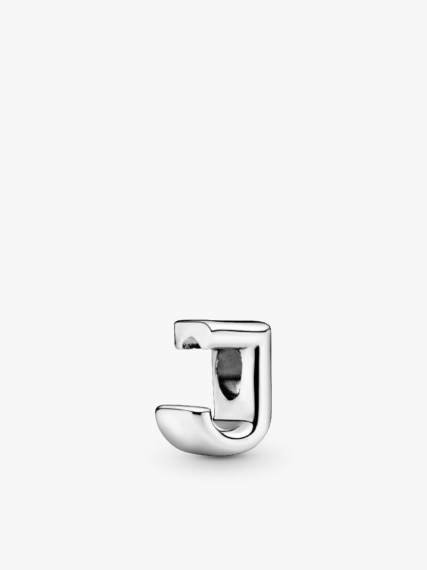 Letter J silver charm