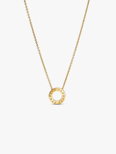 Pandora Signature 鍍14金密鑲鋯石項鏈