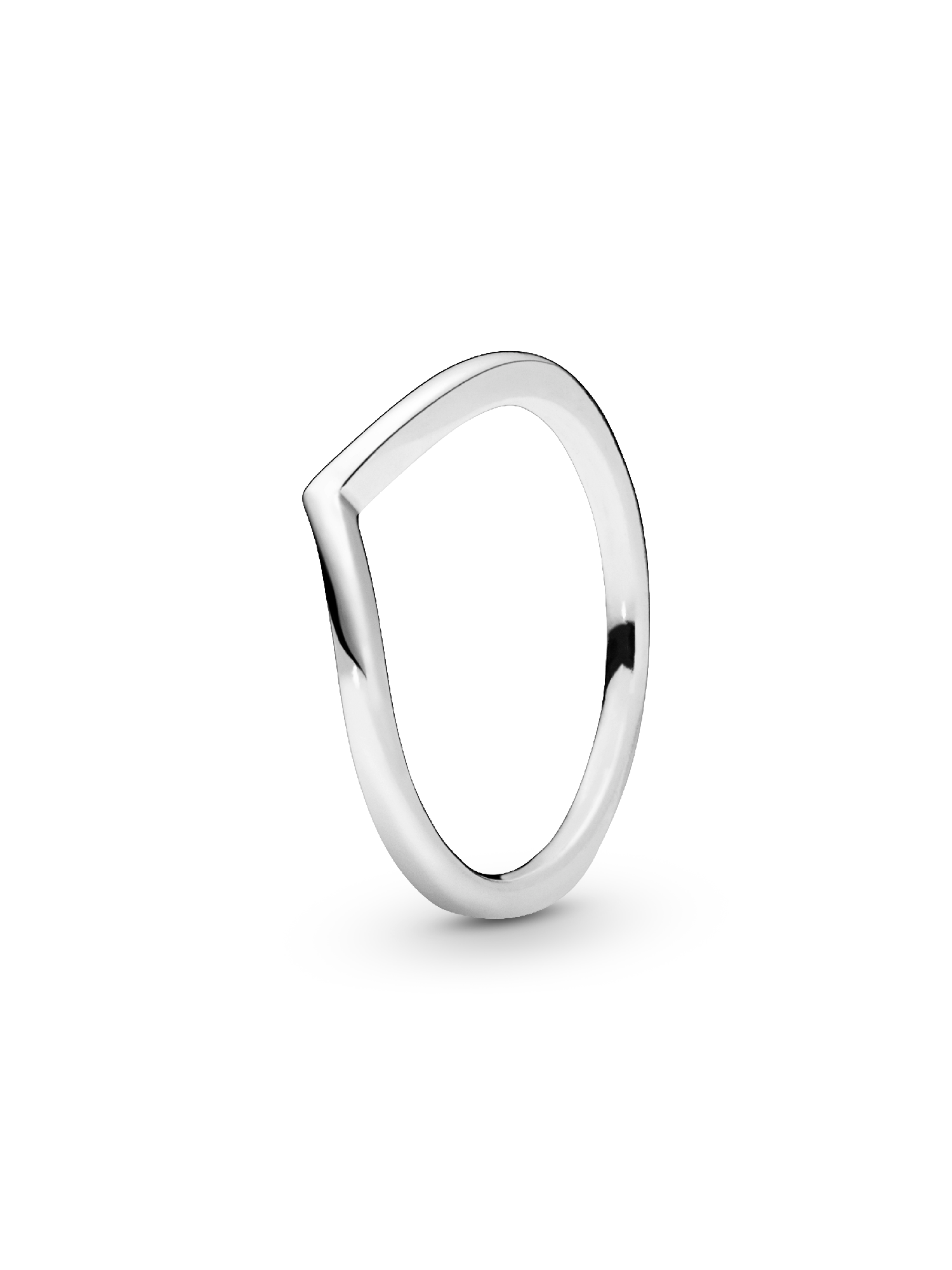 Wishbone silver ring