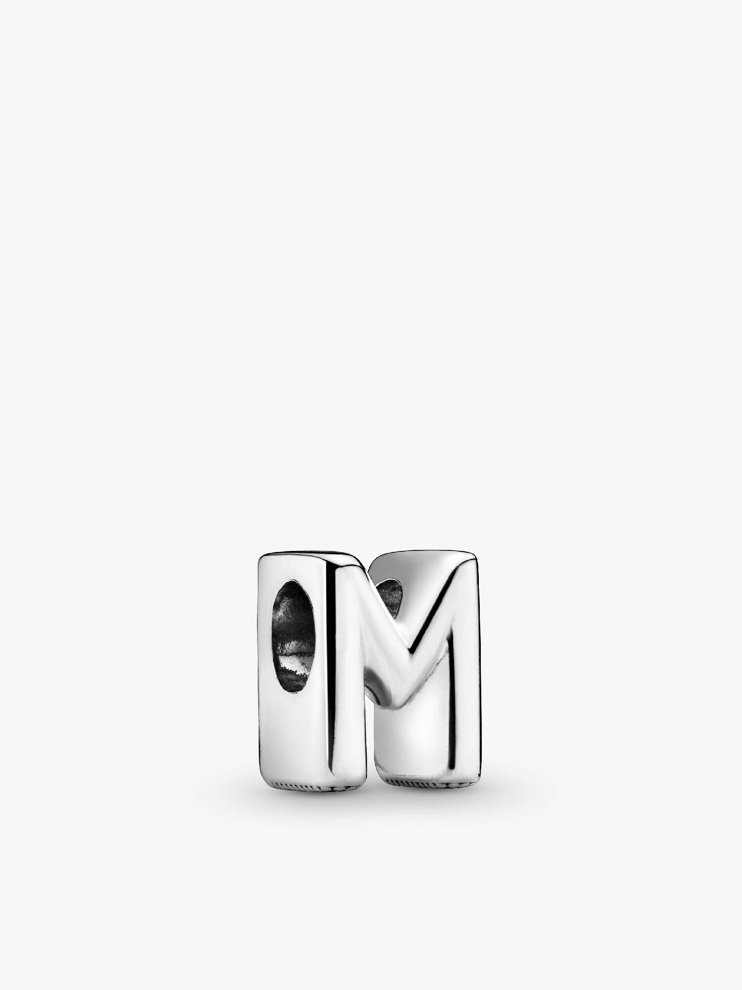 Letter M silver charm