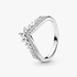 Tiara wishbone silver ring with clear cubic zirconia Tiara wishbone silver ring with clear cubic zirconia