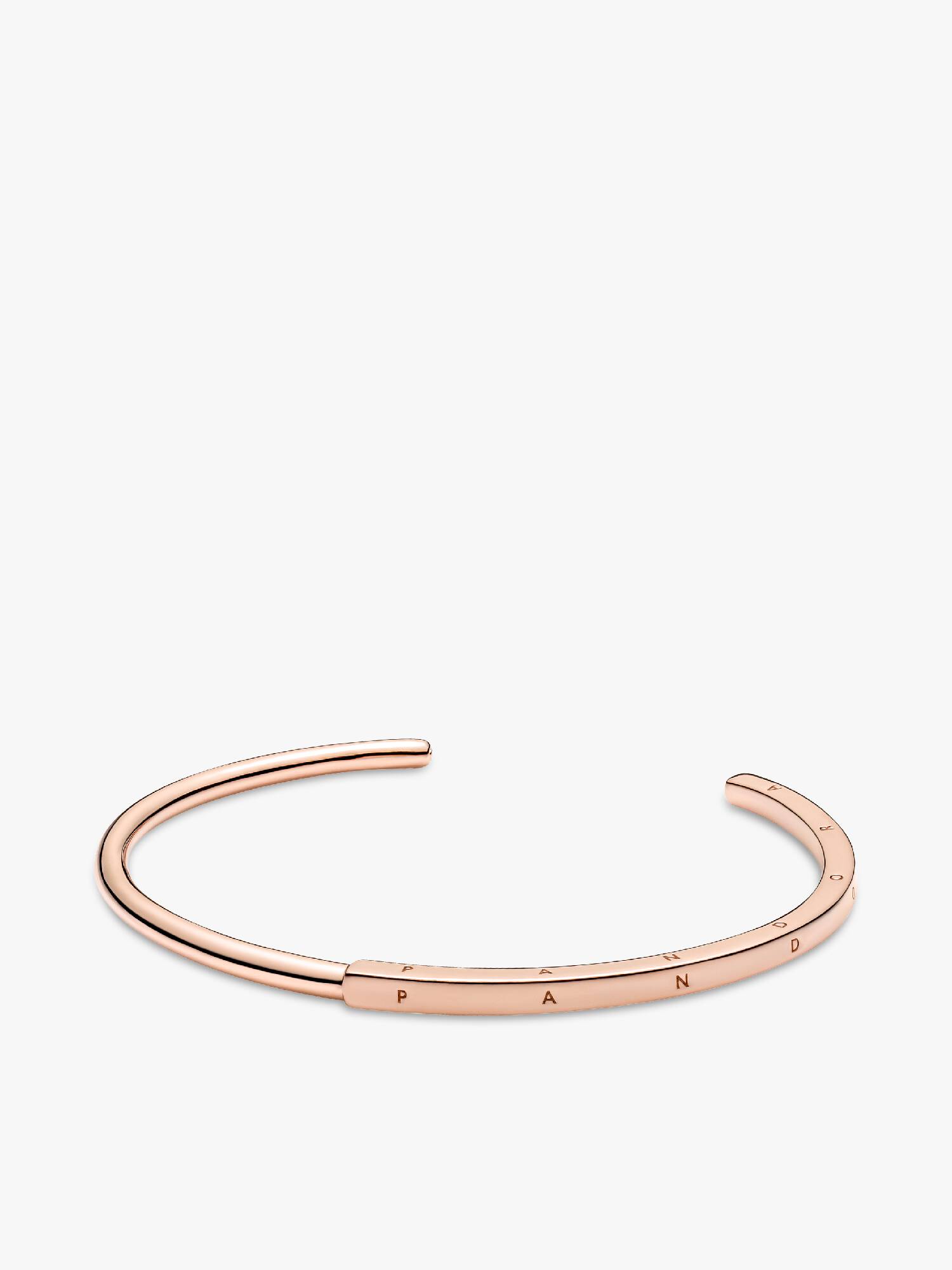 PANDORA Signature  I-D 鍍14k玫瑰金開放式手環