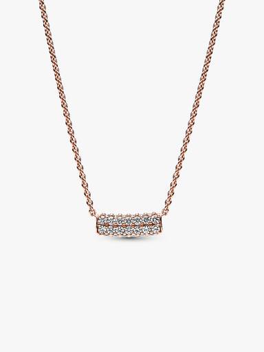 Pandora Timeless Pavé 雙重璀璨飾條短項鏈