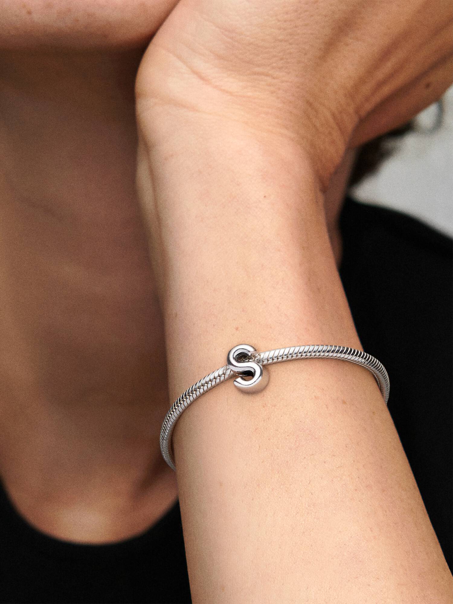 Letter S silver charm