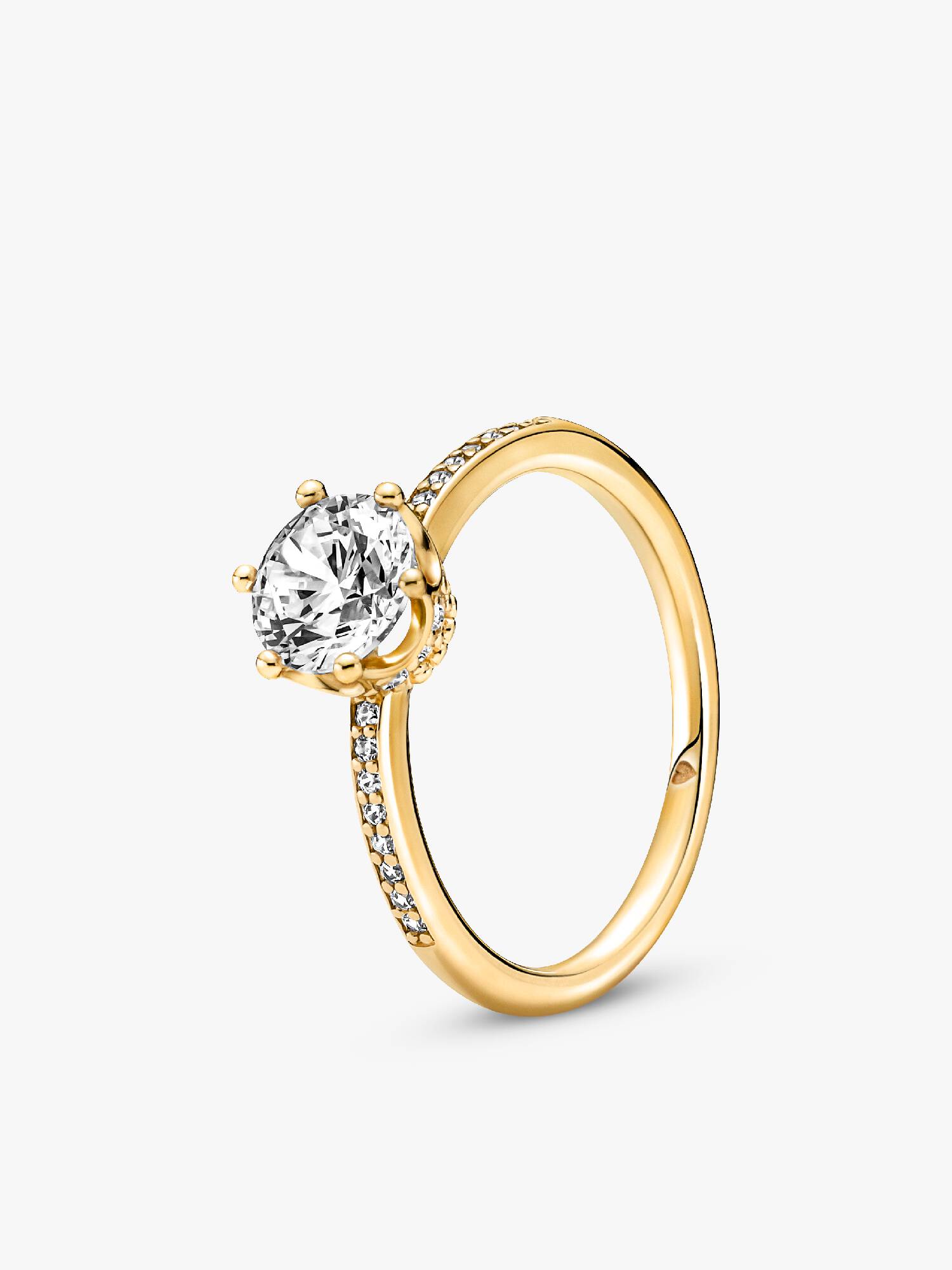 Pandora Signature 鍍14k金鋯石戒指