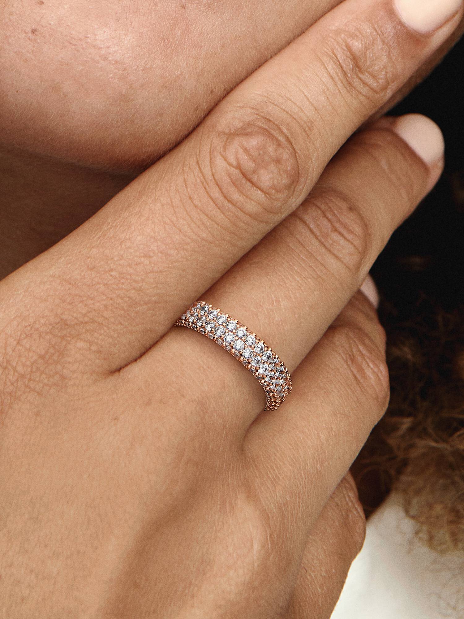 Pandora Timeless Pavé 雙重璀璨戒指