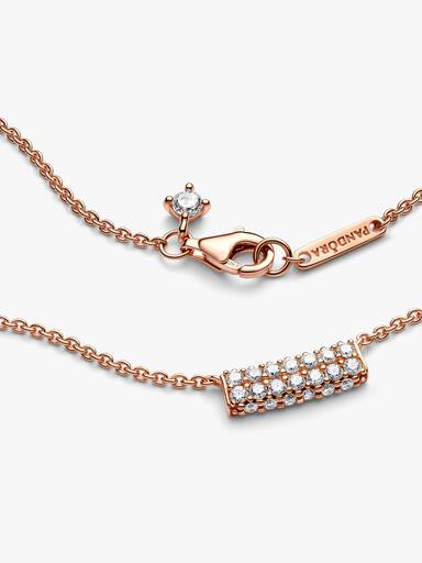 Pandora Timeless Pavé 雙重璀璨飾條短項鏈