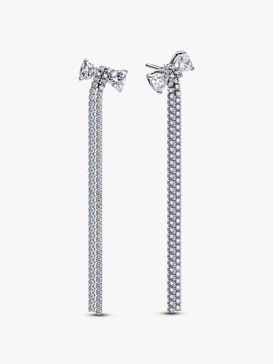Pavé 密鑲蝴蝶結耳墜