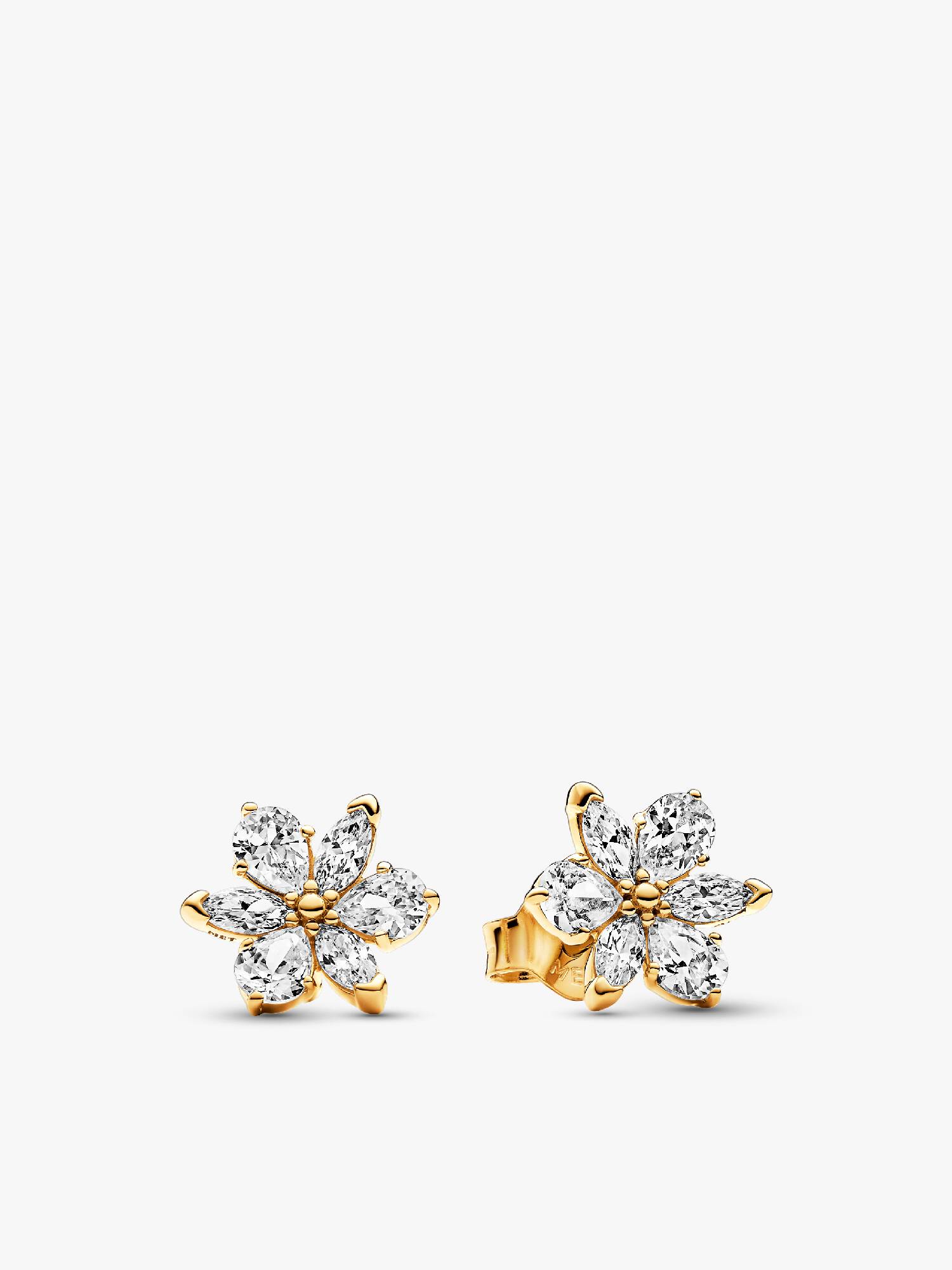 璀璨浮游花針式耳環