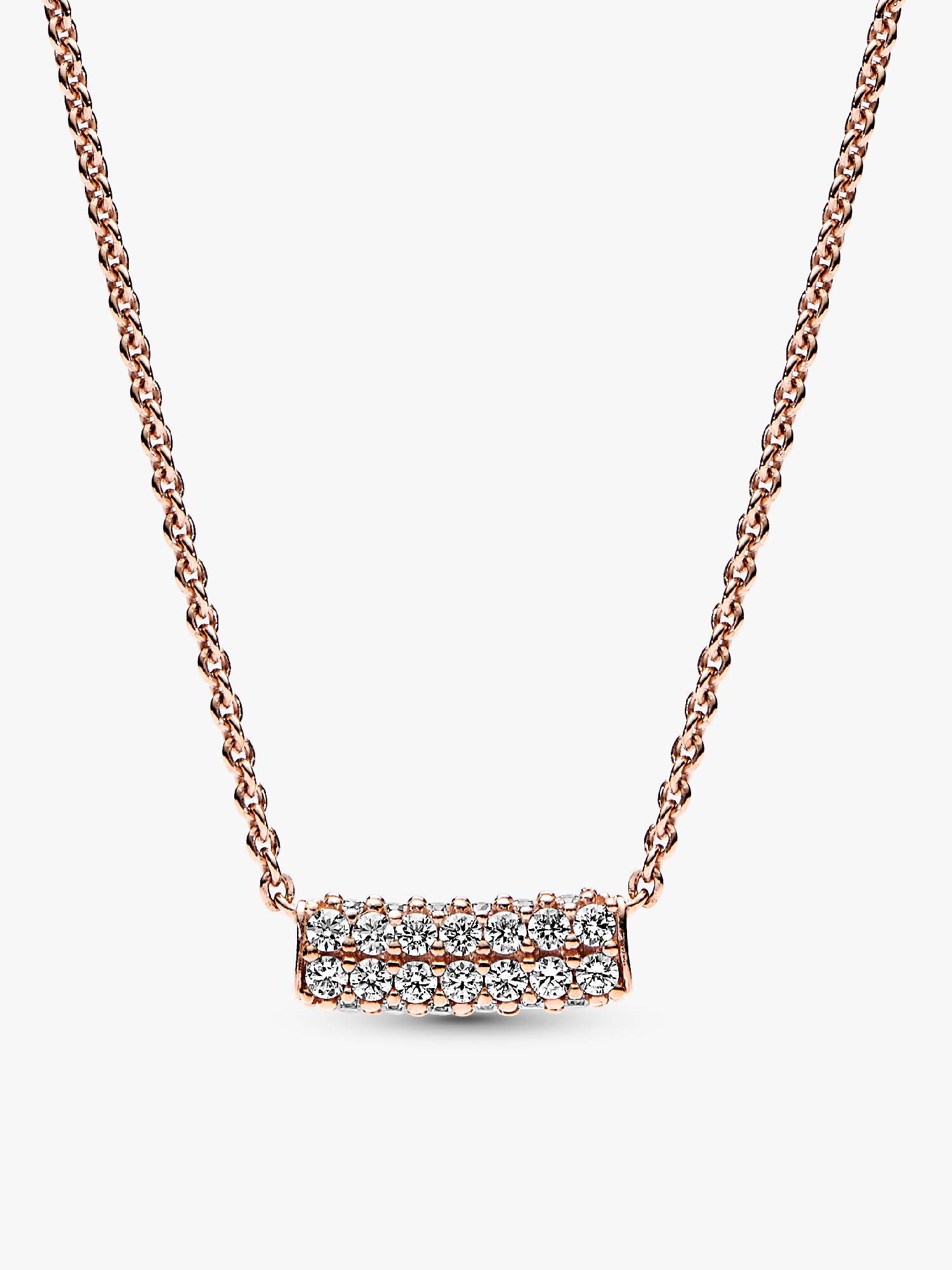 Pandora Timeless Pavé 雙重璀璨飾條短項鏈