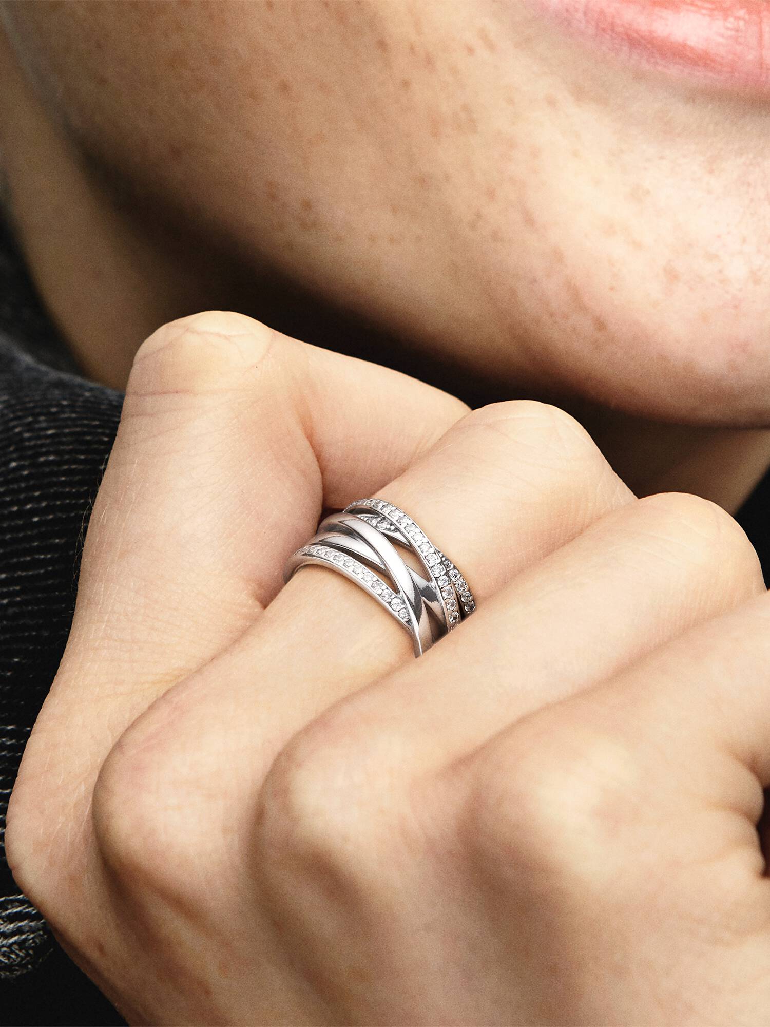 Entwining Silver Rings