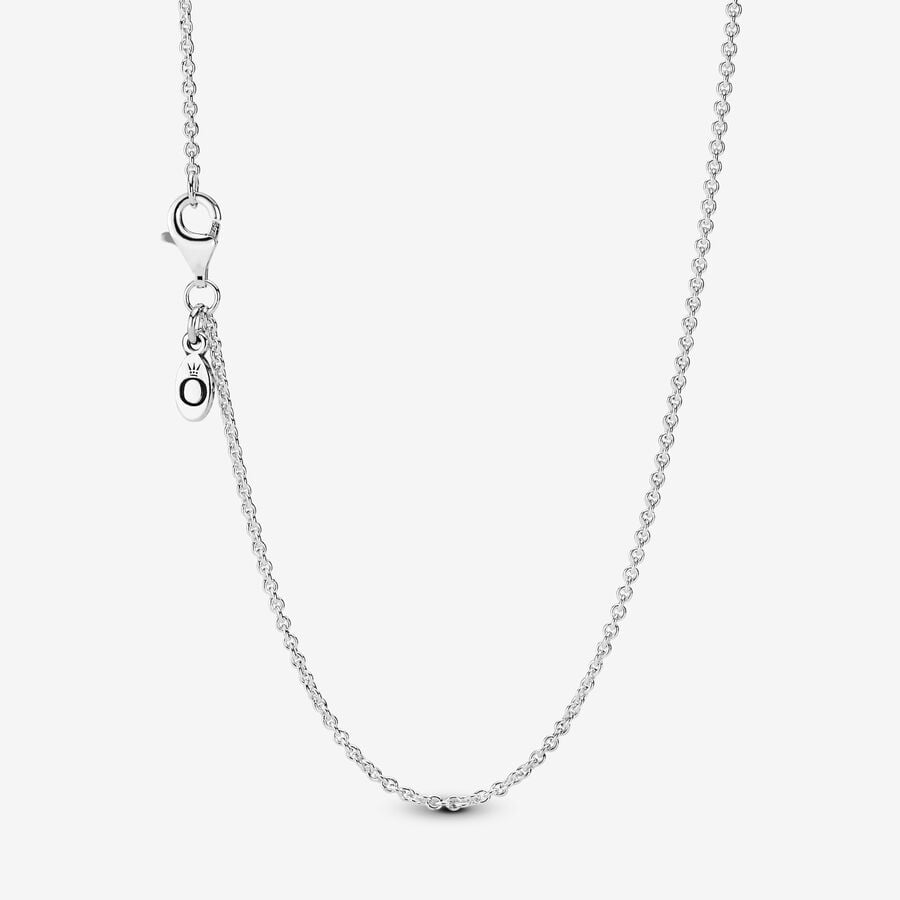 Silver Collier Necklace - 45 CM image number 0