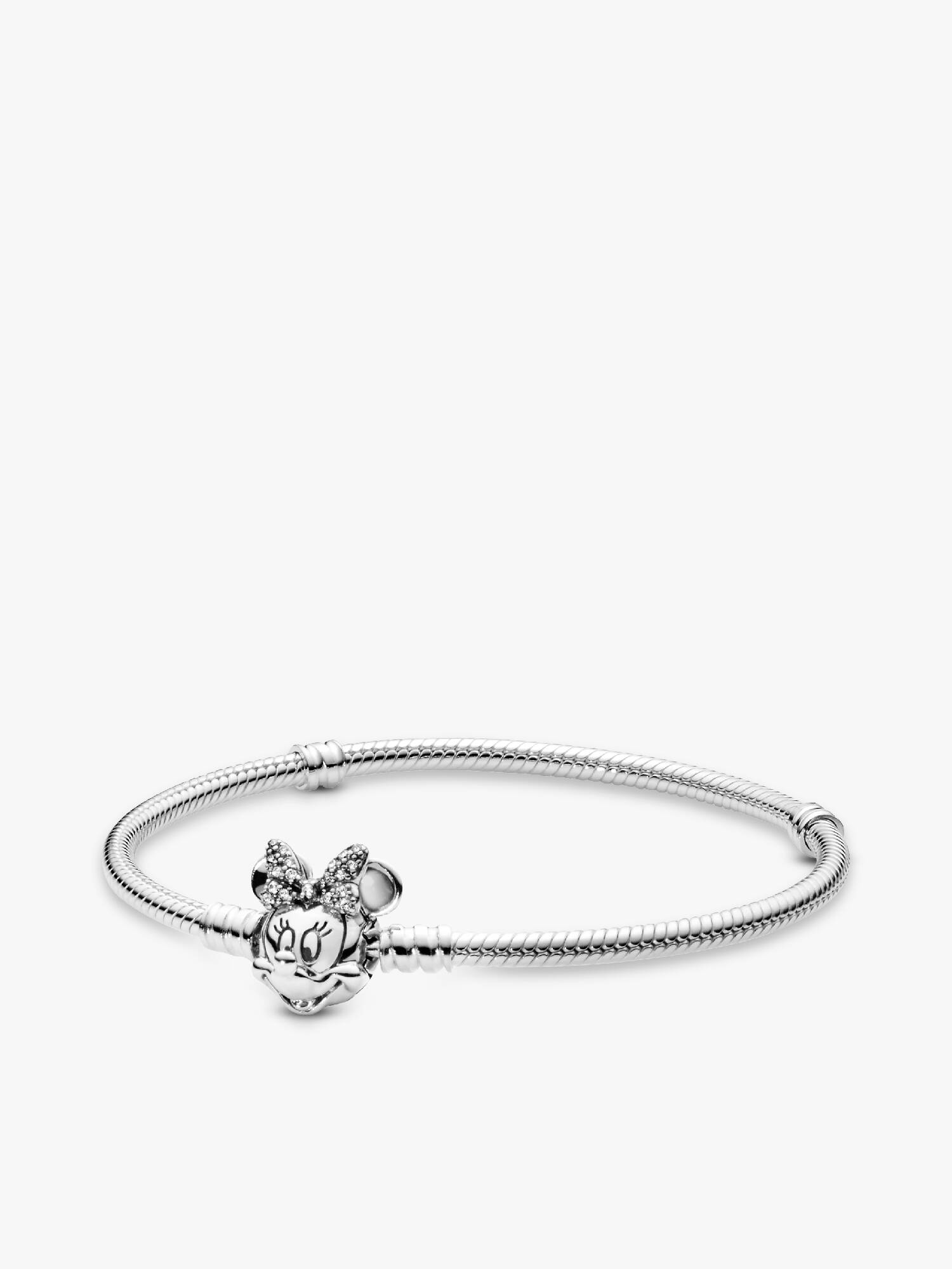 Disney Minnie silver bracelet with clear cubic zirconia