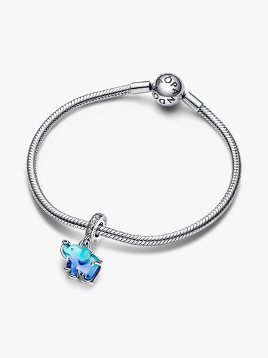 藍色 Murano 琉璃大象吊飾