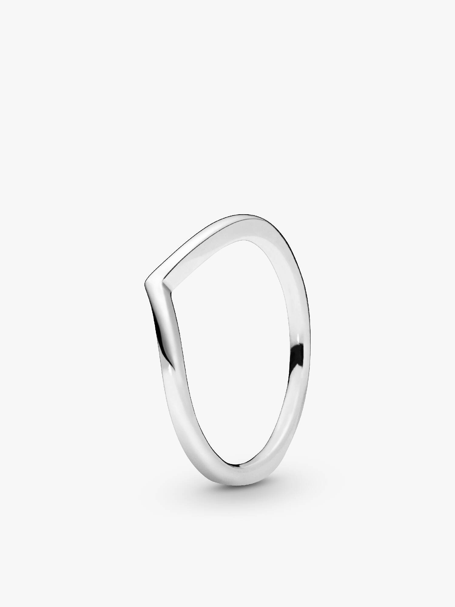 Wishbone silver ring